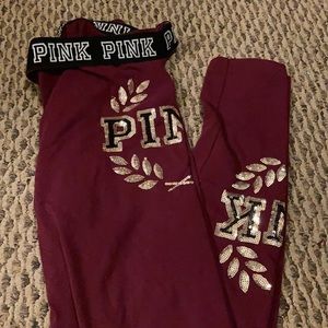 pink sequin leggings